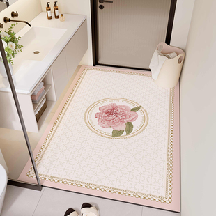 卫生间地垫干湿分离门口洗手池全铺硅藻泥大尺寸浴室吸水垫可裁剪