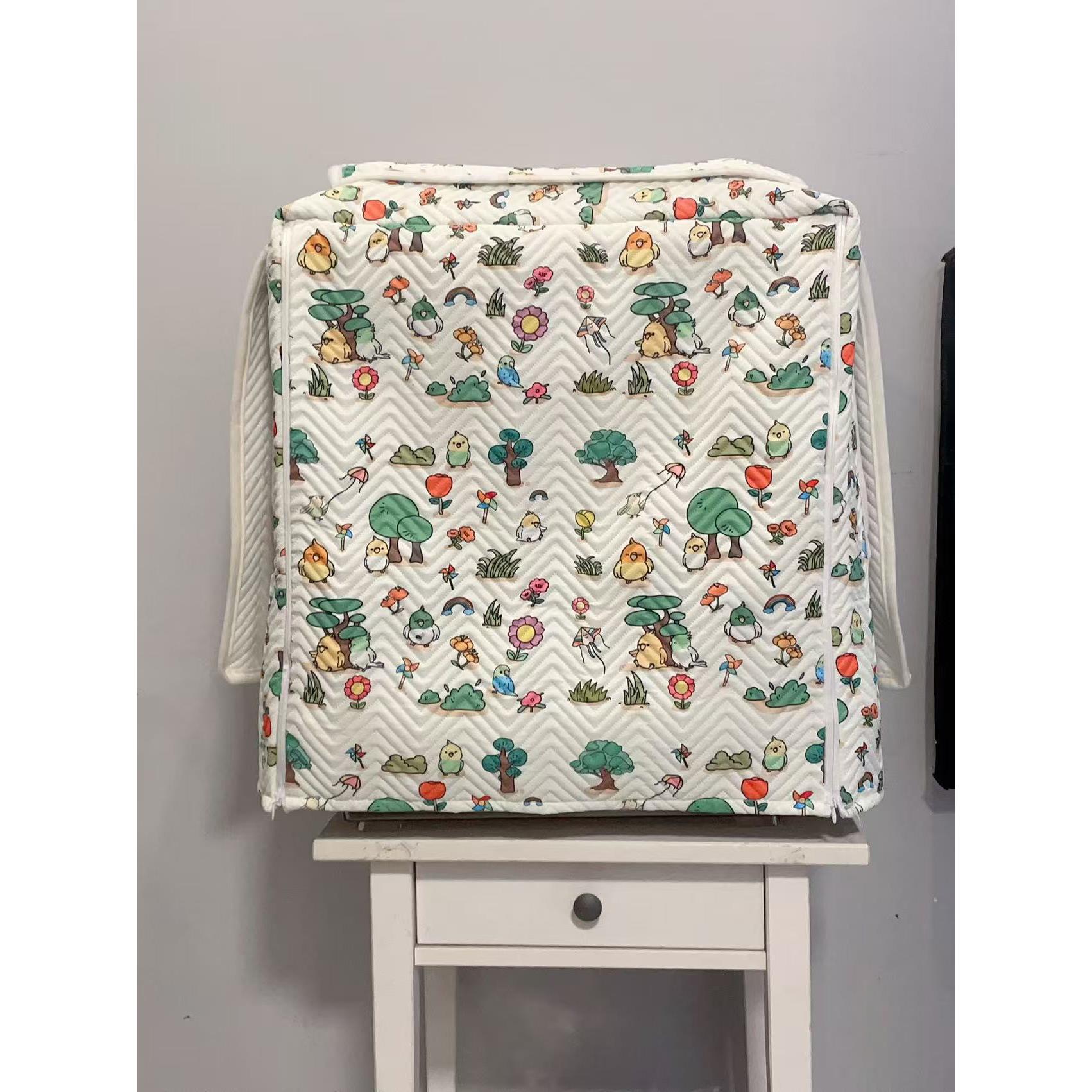 牡丹虎皮玄凤笼衣方形鸟笼罩衣防风遮阳罩衣遮光保暖鸟用笼衣笼布