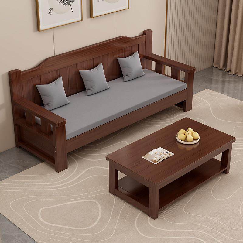 全实木沙发组合小户型简约休闲客厅阳台新中式简易木质靠背长椅子,住宅家具,实木沙发,淘宝优惠券,粉丝福利购,淘宝优惠卷