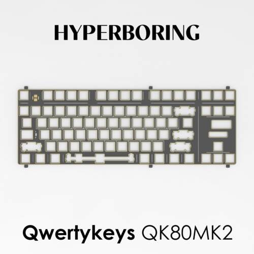 QK80 MK2机械键盘套件 FR4碳纤维定位板客制化黄铜键盘