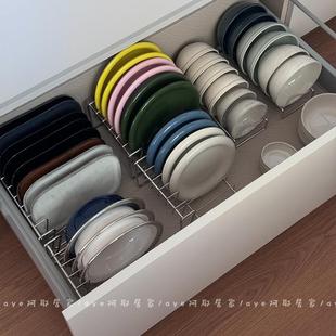 碗碟收纳神器！加粗304不锈钢厨房盘碗碟收纳架沥水架碟子收纳架