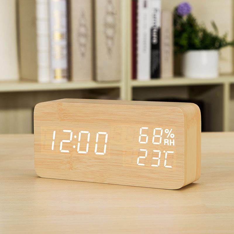 简约创意闹钟充蓄电子钟夜光静音床头钟表木温湿度计学生儿童座钟,家居饰品,台钟/闹钟,淘宝优惠券,粉丝福利购,淘宝优惠卷
