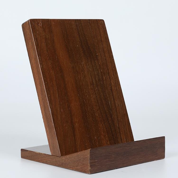 学校读书角图书馆书店木质书立创意立式书靠胡桃木纹橡木简约桌面