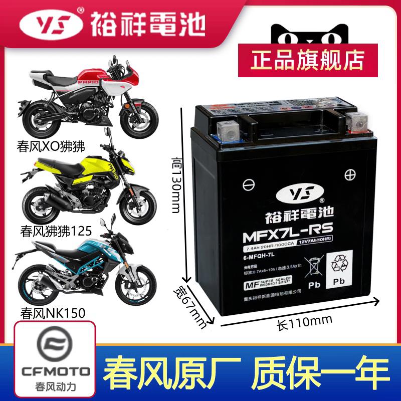 裕祥摩托车电瓶适用于春风XO狒狒电瓶125 ST狒狒 NK150摩托车电池