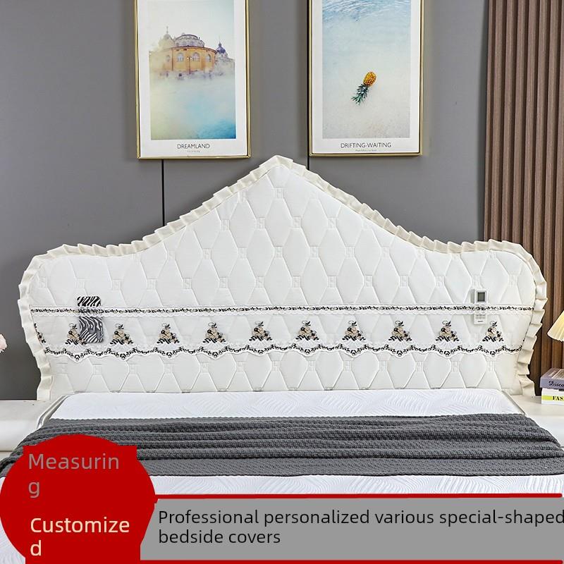 床头套欧式弧形凹凸床头半圆加厚全包公主靠背软包四季定制新款