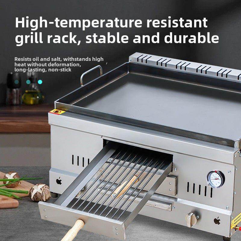 商用摆摊煤燃气老潼关肉夹馍烘烤箱火烧炉炸串白吉馍手抓饼一体机