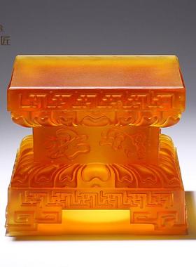 观世音菩萨供奉台正方形加高莲花底座琉璃药师佛佛像财神佛台摆件