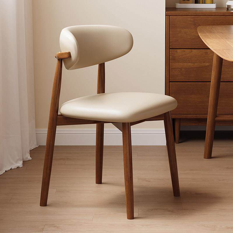 实木餐椅2025新款椅子靠背家用轻奢高级感饭厅饭店网红设计餐桌椅
