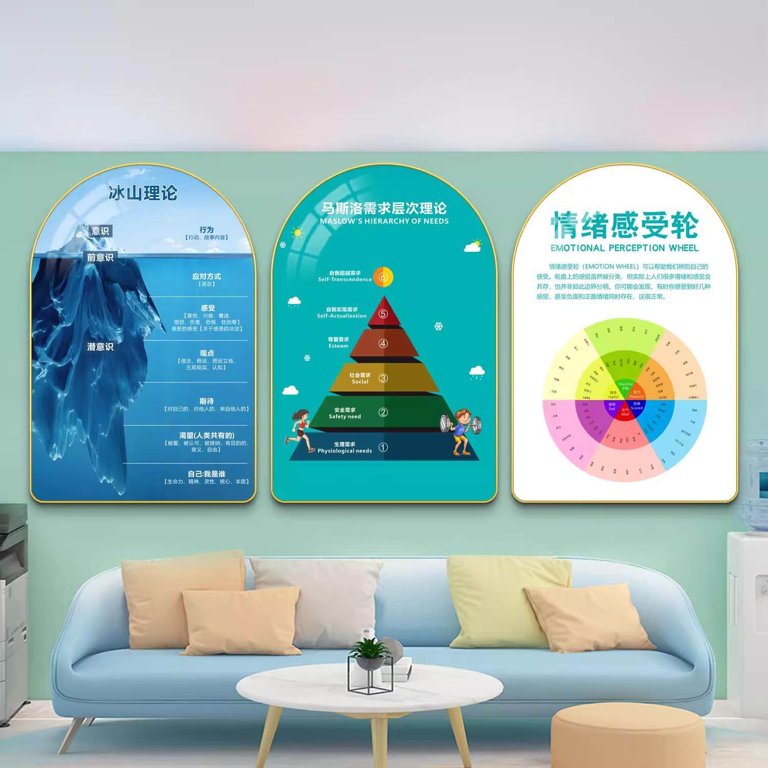 心理咨询室挂图学校医院励志挂画文化墙布置壁画辅导室墙面装饰画