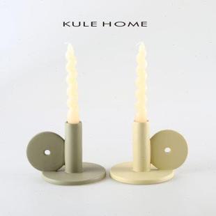 KULE 饰摆件 HOME 复古ins陶瓷香薰蜡烛烛台拍照道具北欧家居装