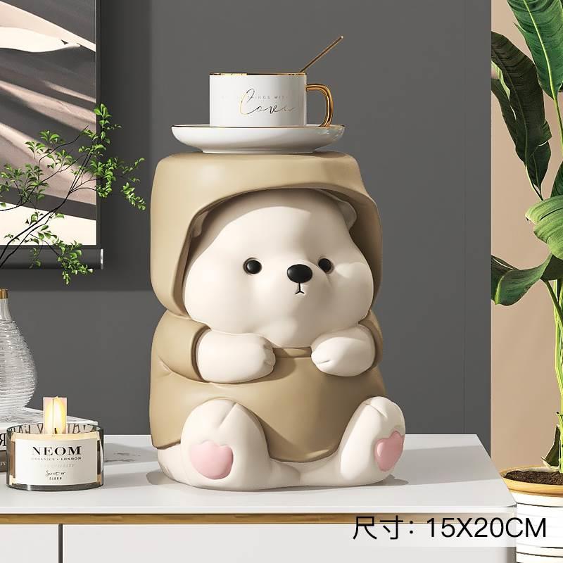 创意小熊玄关客厅落地摆件家居饰品沙发旁茶几装饰床头柜乔迁礼品