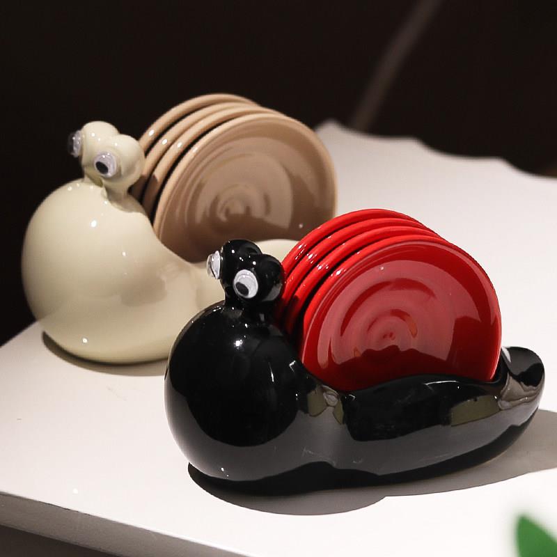 可爱蜗牛味碟套装 陶瓷小碟子家用火锅干碟蘸料蘸酱碟调料碟商用