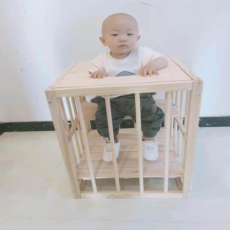 云天宝宝坐栏餐椅安全椅婴儿童坐栏学步车站栏站桶实木围栏防护栏