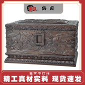 速发包款 盒实木黑檀木寿盒防腐防潮加大男用邮棺材迁坟代捐