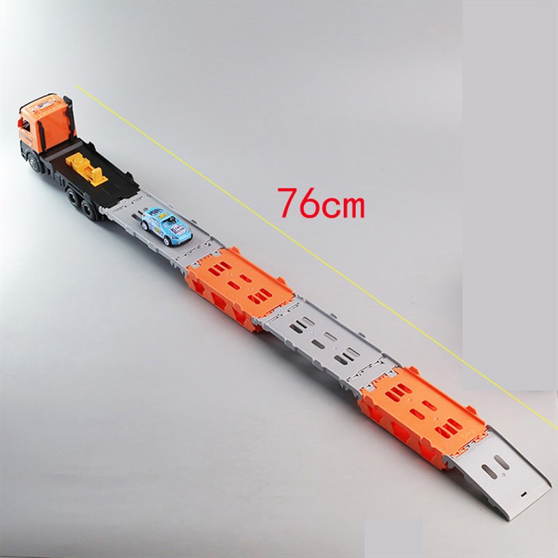 速发大号变形卡车弹射轨道玩具车儿童惯性运输车男孩宝宝超长赛道