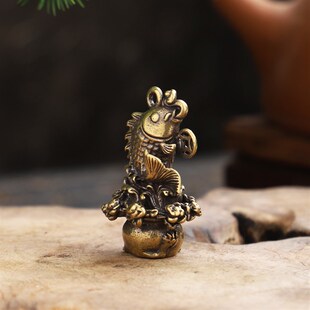 速发纯鲤鱼铜鱼跃龙门扣坠吊年年有余汽车招财铜鱼挂饰小件铜微雕