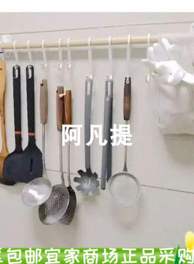 速发奈瑞比S形挂钩白色5件配2大小挂杆厨件家用套房门后衣架钩子