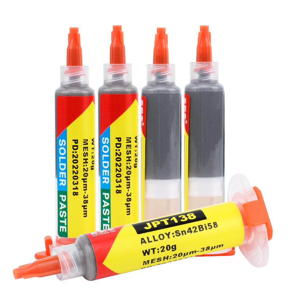 嘉鹏泰直供15g 20g低温焊锡膏维修锡浆sn42Bi58 熔点138 跨境热卖