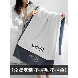 一对大裹巾2022年新款 高端浴巾家用纯棉吸水速干不掉毛男女情侣款
