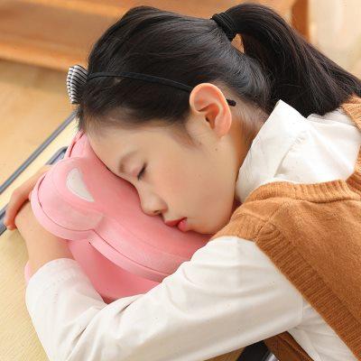 小学生折叠午睡枕趴睡枕儿童教室午休神器夏季冰丝趴桌子睡觉抱枕