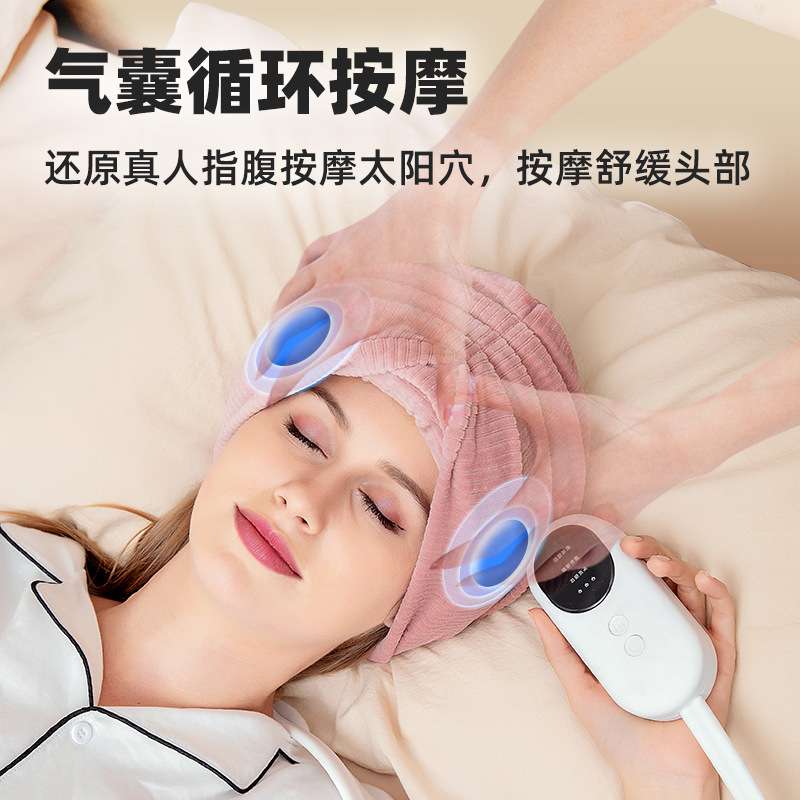 跨境专供头部按摩仪家用气囊头部按摩器睡眠理疗头疗仪厂家