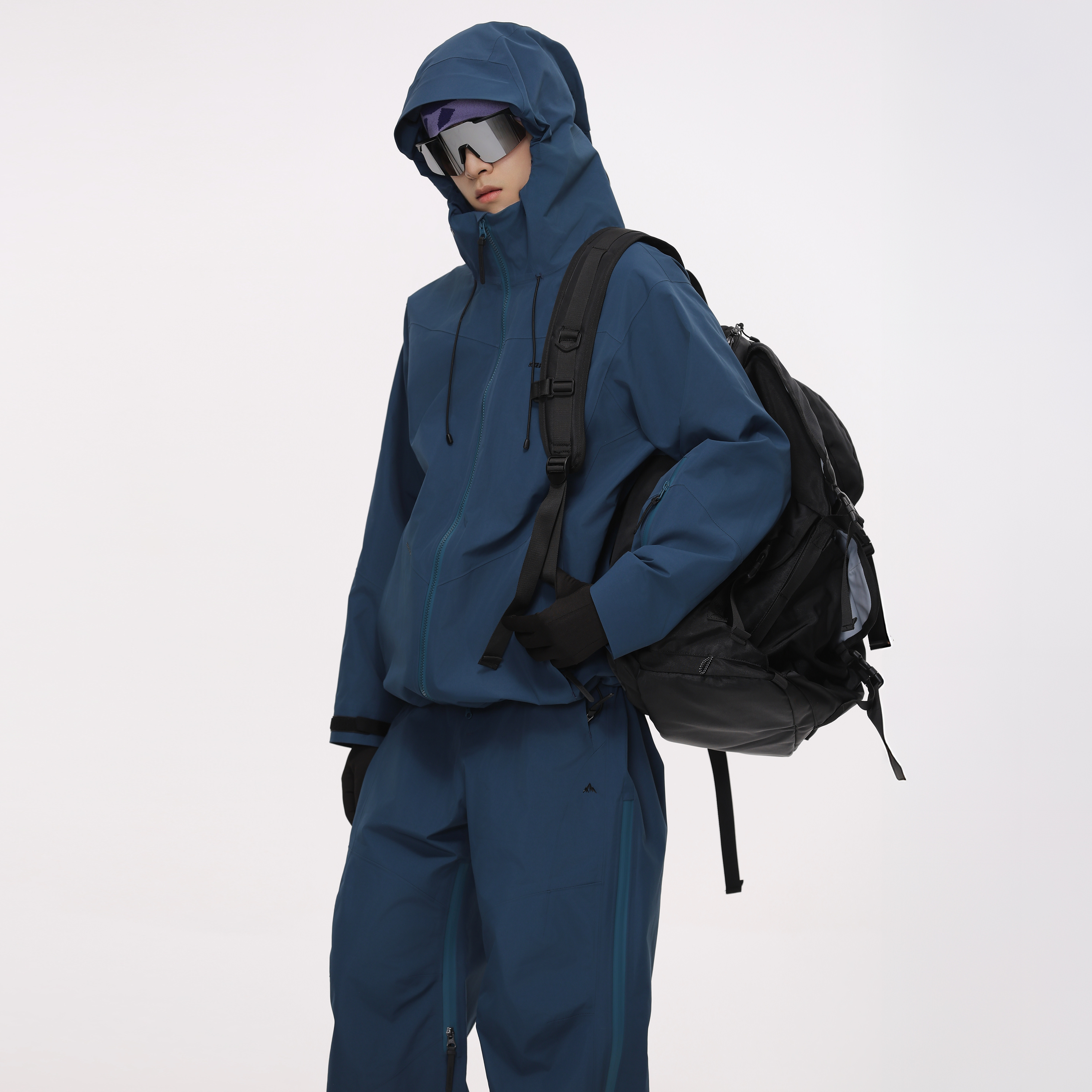 KEEPMONEY深涧蓝2026新款3L硬壳冲锋衣男女户外防水防风登山外套