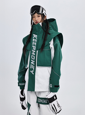 KEEPMONEY宫廷机能滑雪服女单板防水户外三合一25新款滑雪套装男