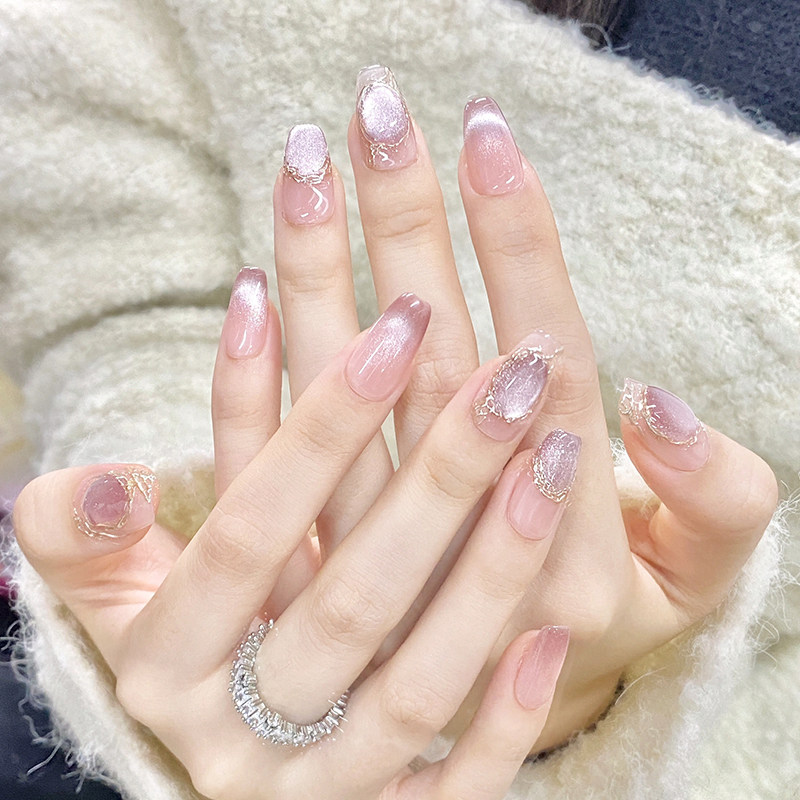 巴洛特公主美甲手工穿戴甲2025新年款猫眼显白高级感中长款假指甲,彩妆/香水/美妆工具,穿戴甲/甲片,淘宝优惠券,粉丝福利购,淘宝优惠卷