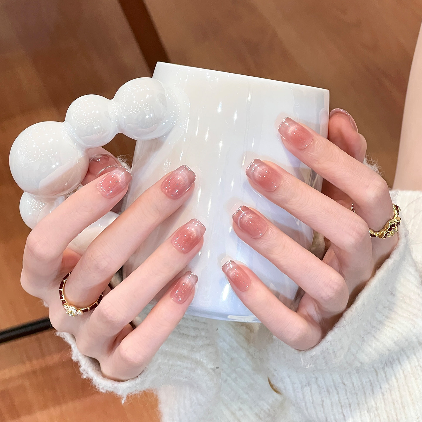 植兔绝美裸色穿戴甲超短款腮红法式猫眼美甲拍婚纱照高级品质贴片,彩妆/香水/美妆工具,穿戴甲/甲片,淘宝优惠券,粉丝福利购,淘宝优惠卷