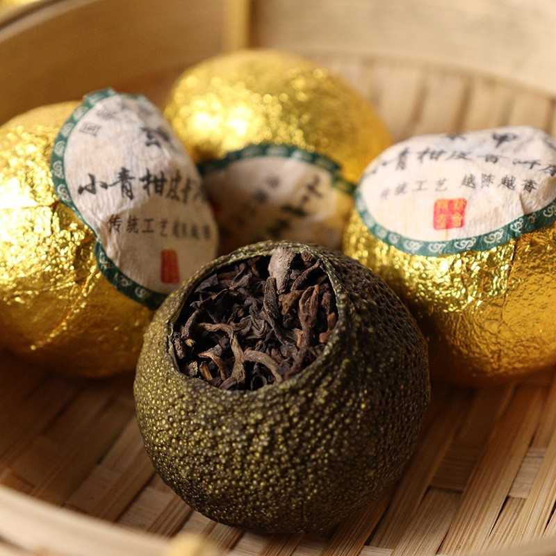 新会小青柑陈皮普洱茶 云南茶叶宫廷熟普洱茶柑 生晒老树柑普茶