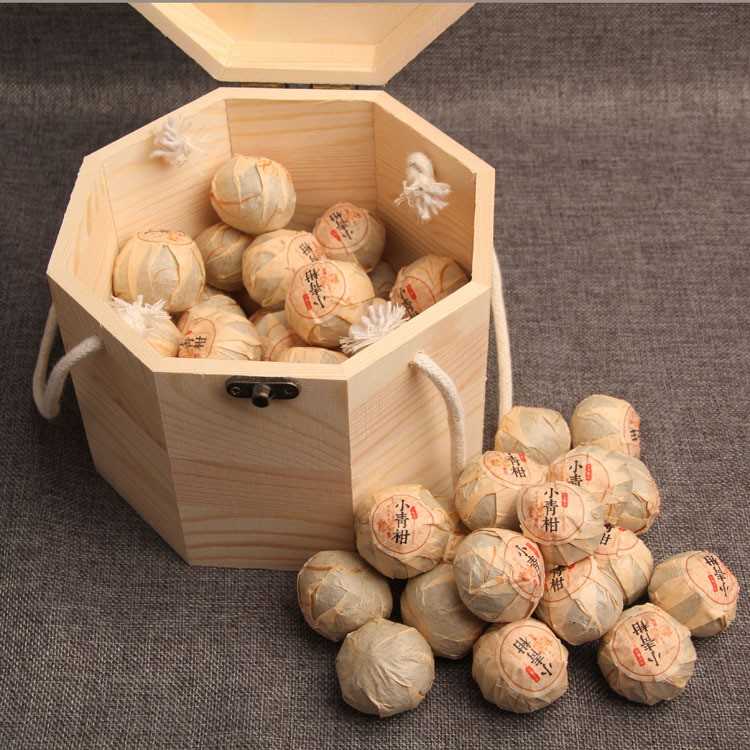 新会陈皮普洱茶熟茶 柑普茶 小青柑 500克木桶宫廷茶