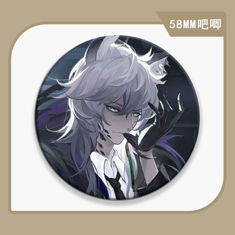 周边方舟吧唧马口铁徽章银灰礼物58mm胸针胸章纪念章明日亮膜学生