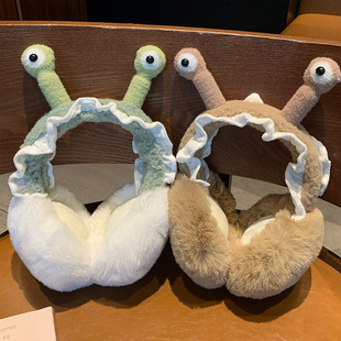 搞怪蜗牛可折叠耳套女秋冬季新款保暖耳罩可爱网红耳暖护耳捂耳包