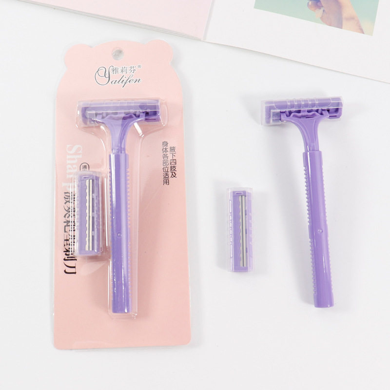 不锈钢手动剃毛刀 女性腿毛腋毛刮手动毛刀眉刀全身除毛器