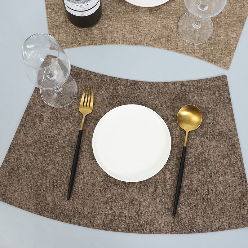 新中式扇形布纹皮革餐垫双面防油防水隔热垫酒店圆桌西餐垫,居家布艺,餐垫,淘宝优惠券,粉丝福利购,淘宝优惠卷