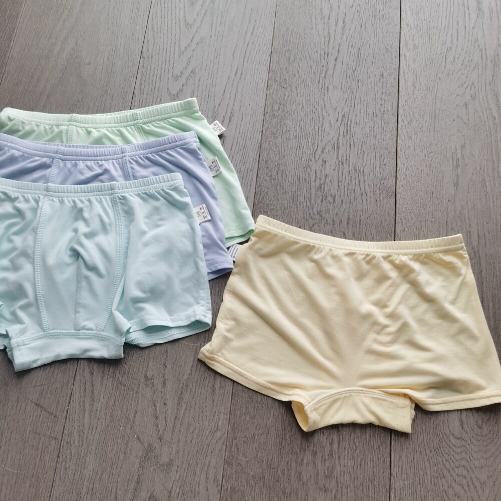 新款 aimu系列 棉裆部双层男童平角内裤