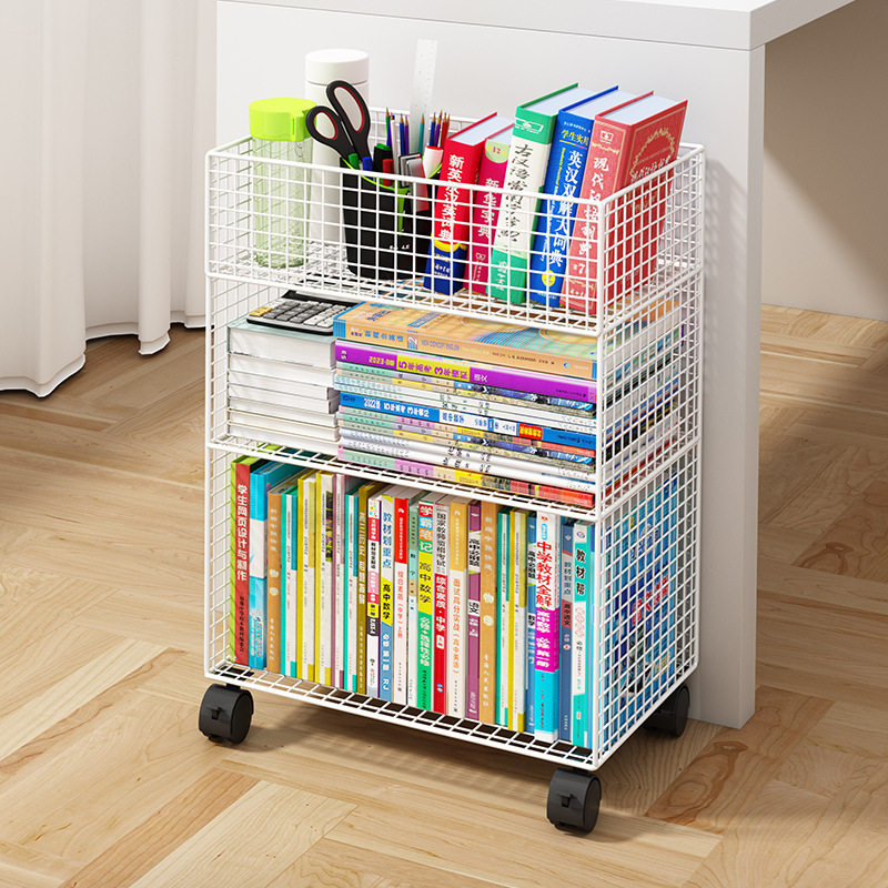 桌边旁小推车书本收纳带轮可移动置物架落地简易书架书桌儿童书柜,住宅家具,移动边几/推车,淘宝优惠券,粉丝福利购,淘宝优惠卷