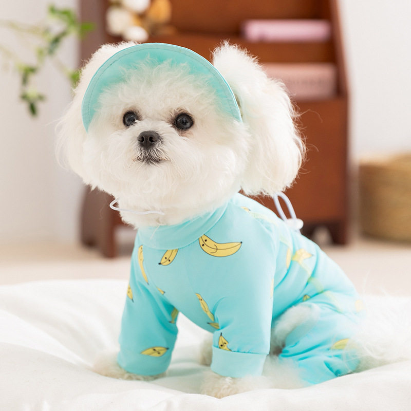 春夏季狗狗水果满印四脚防晒凉凉衣泰迪户外防晒衣猫咪宠物狗衣服