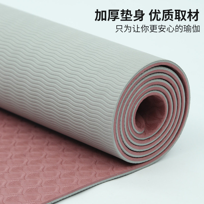 瑜伽垫加厚加宽加长女健身垫舞蹈防滑瑜珈垫子地垫家用喻咖减震