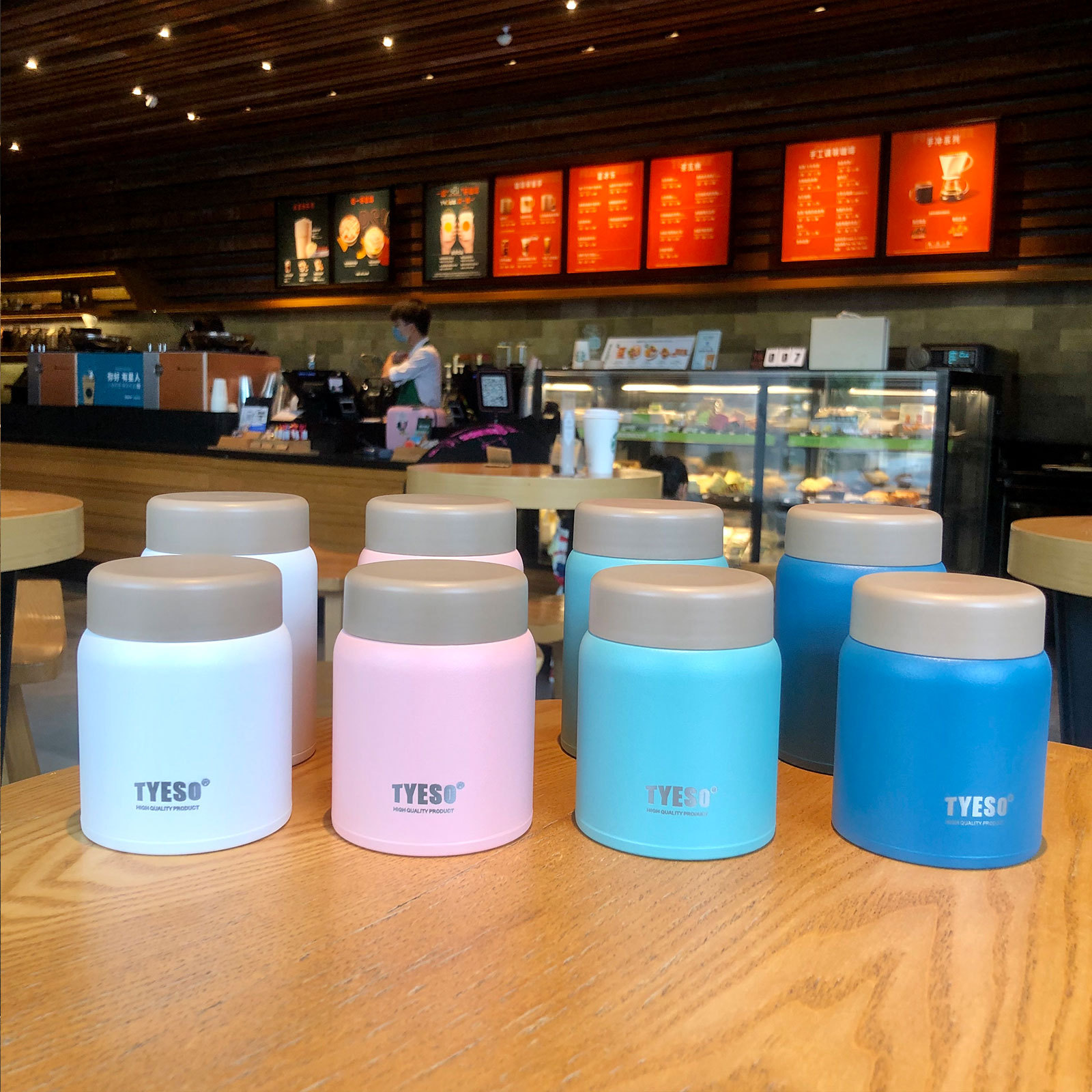 TYESO泰硕焖烧壶创意学生保温饭盒杯子简约小时光闷粥水壶罐