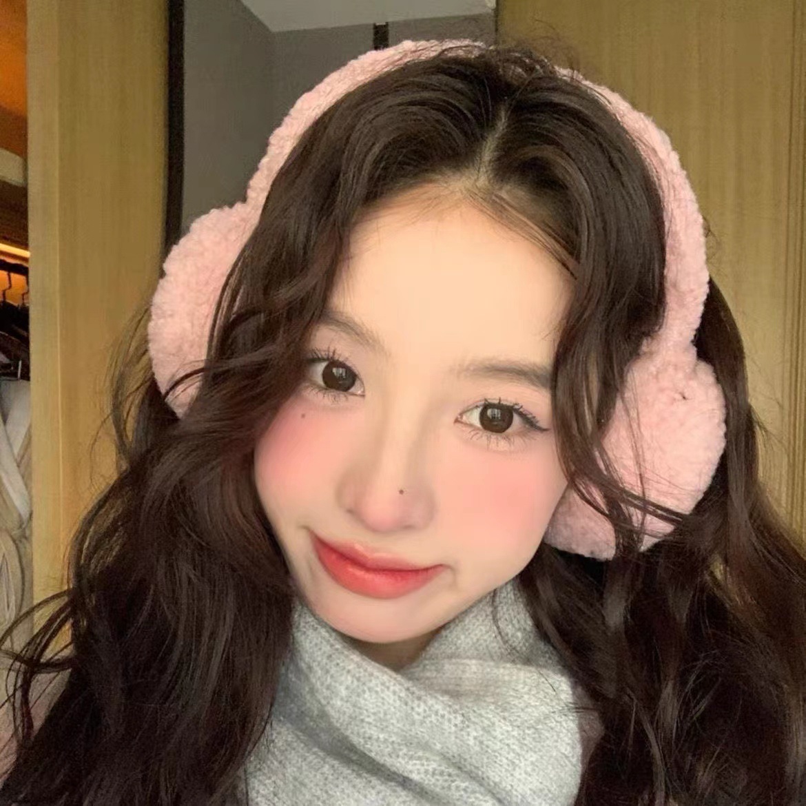 新款冬季羊羔绒耳暖学生简约时尚纯色耳罩可爱保暖耳罩男女冬天