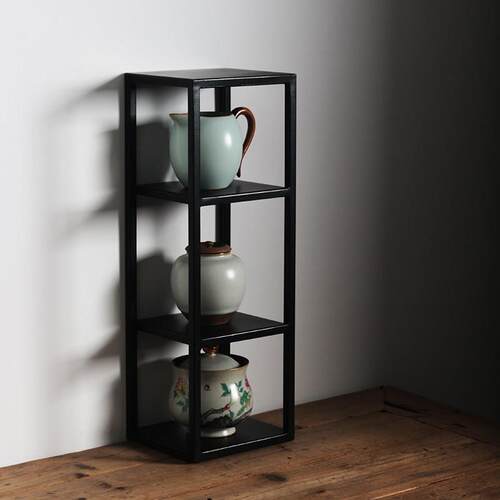 铁艺展示架茶具茶棚收纳多宝阁博古架茶室摆件置物架功夫茶具配件