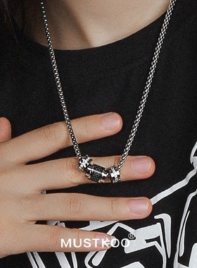 mustkoo小蛮腰情侣项链小众设计转运珠锁骨链项链男女潮牌高级感