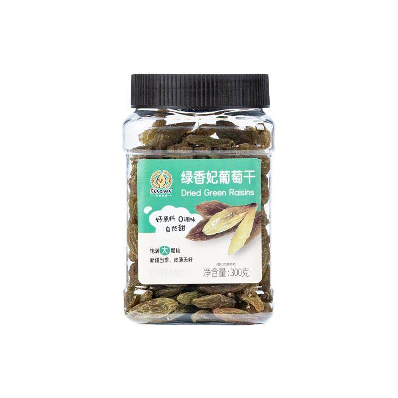 元初食品SUNGIVEN绿香妃葡萄干300g  健康果干零食健身坚果干货