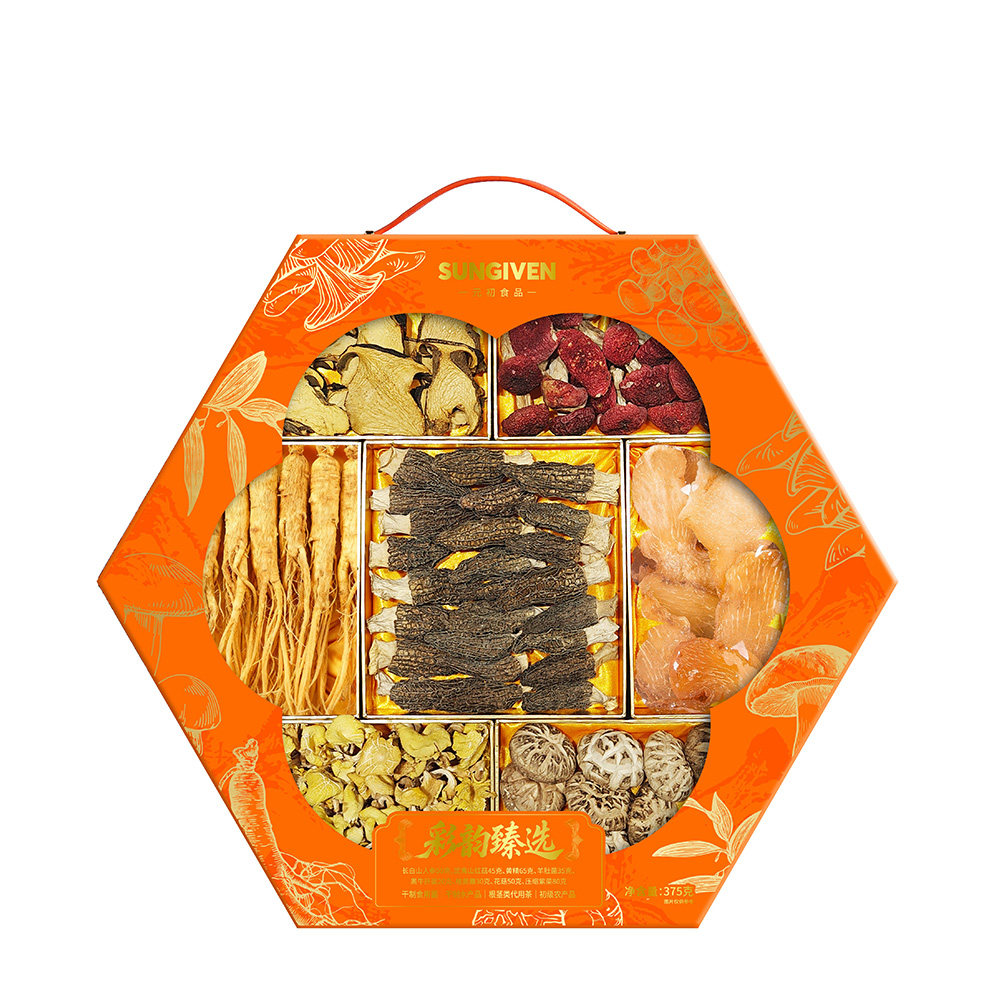 元初彩韵臻选礼盒375g送人送长辈羊肚菌山珍年货春节高档干货礼盒,粮油调味/速食/干货/烘焙,干货组合/料包/汤包/干货礼盒,淘宝优惠券,粉丝福利购,淘宝优惠卷