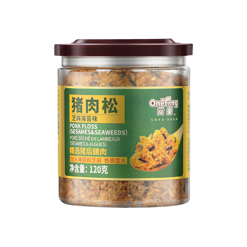 元初食品元童猪肉松（芝麻海苔味）120g健康肉松拌饭即食辅食