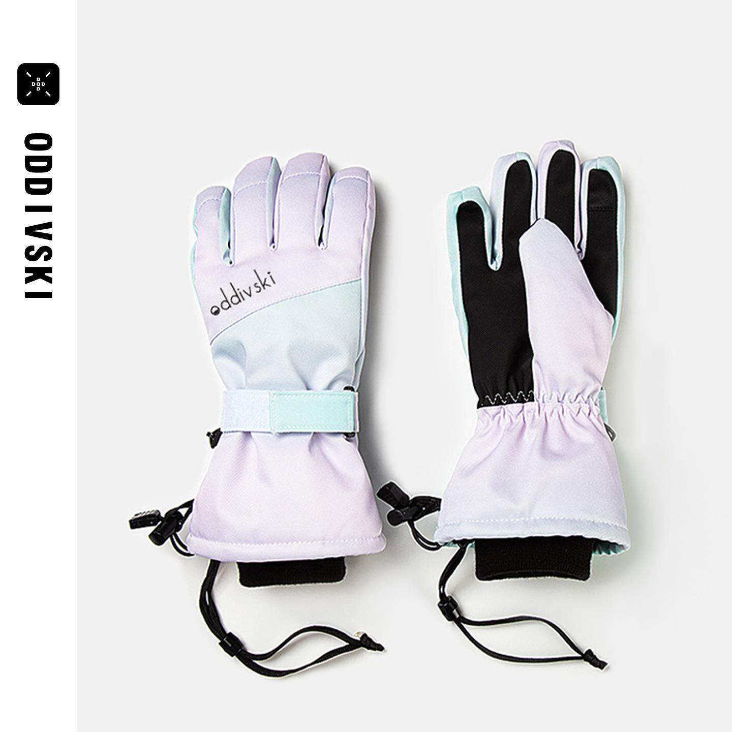 oddivski滑雪手套成人男女可触屏保暖防水运动室内雪场防护手套
