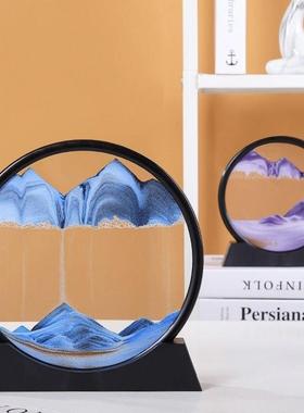 流沙画摆件创意沙漏办公室客厅桌面卧室书桌装饰老师女生礼物解压