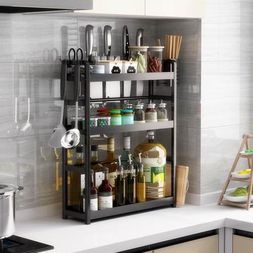 厨房置物架刀架桌台面调味料收纳用品多功能调味品架子佐料架