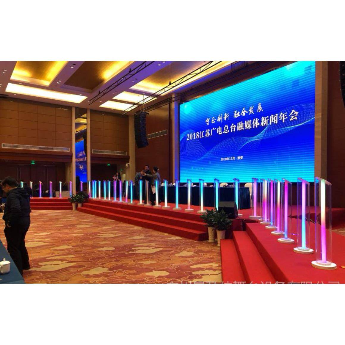 发光柱LED按钮手印启动亚克力仪式台开业庆典道具开幕式立柱租赁